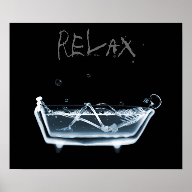 Póster Poster- Tiempo de baño de Blue Relax X-Ray Skeleto (Frente)