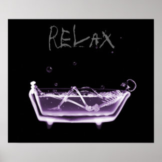 Póster Poster- Tiempo de baño de rayo X-Relax púrpura
