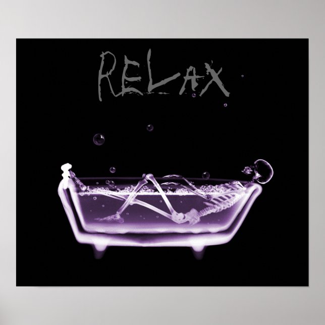 Póster Poster- Tiempo de baño de rayo X-Relax púrpura (Frente)