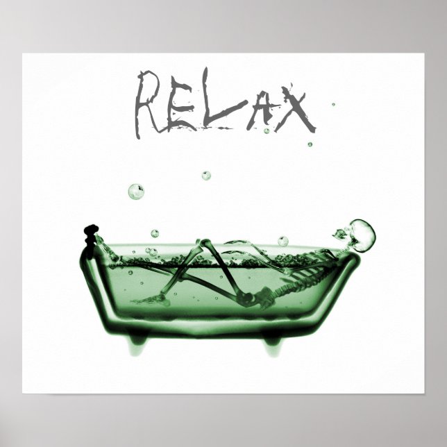 Póster Poster- Tiempo de baño de rayo X Relax Verde (Frente)