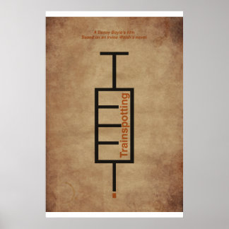 Póster Poster Tipográfico película "Trainspotting".