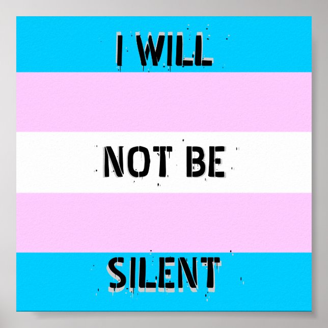 Póster Poster Trans Pride "No me voy a callar" (Frente)