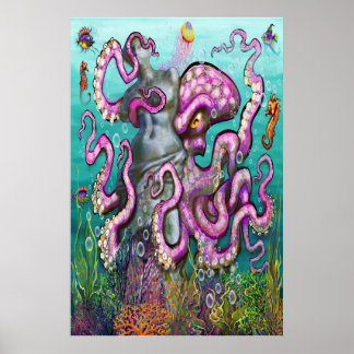 Póster Poster Treasure Tentacles