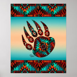 Póster Poster Tribal Bear Paw