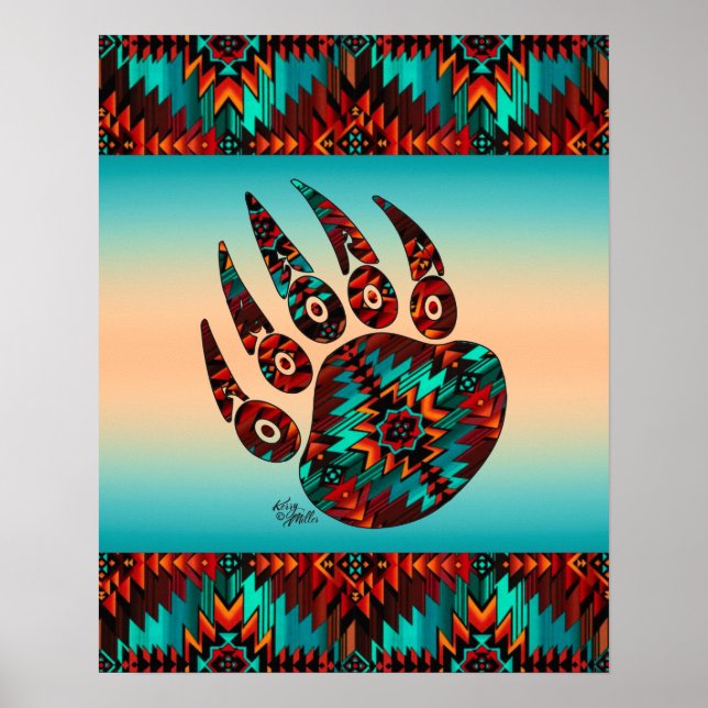Póster Poster Tribal Bear Paw (Frente)