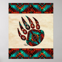 Póster Poster Tribal Bear Paw