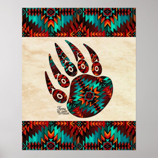 Póster Poster Tribal Bear Paw (Frente)