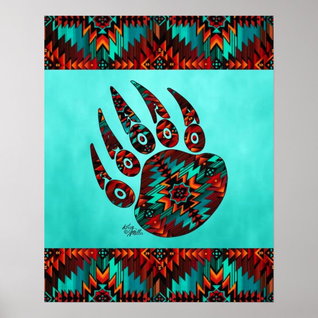Póster Poster Tribal Bear Paw (Frente)