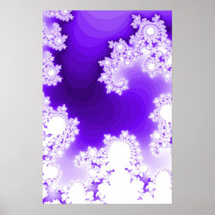 Póster Poster Trippy: Fractal púrpura