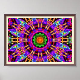 Póster Poster Trippy Kaleidoscópico