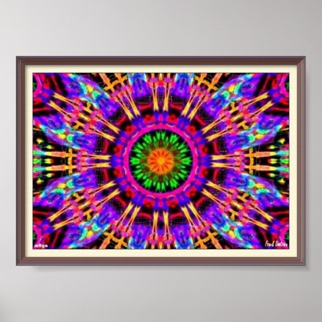 Póster Poster Trippy Kaleidoscópico (Frente)