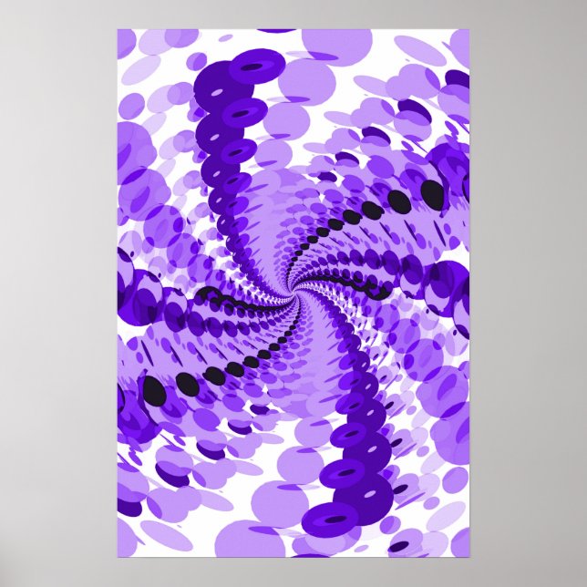Póster Poster Trippy: Pintura abstracta púrpura (Frente)