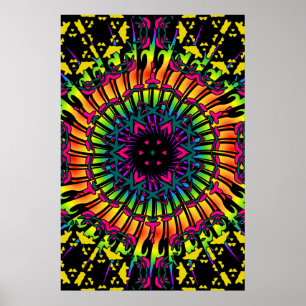 Póster Poster Trippy: Pintura psicodélica Kaleidoscope