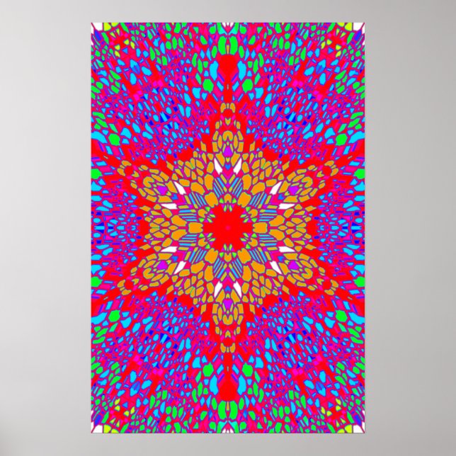 Póster Poster Trippy: Resumen psicodélico (Frente)