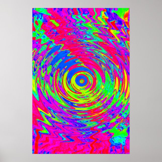 Póster Poster Trippy: Resumen psicodélico (Frente)