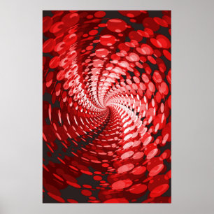 Póster Poster Trippy: Resumen rojo