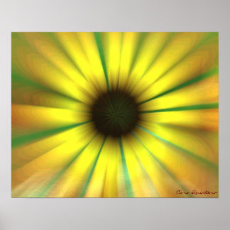 Póster Poster Trippy Sunflower