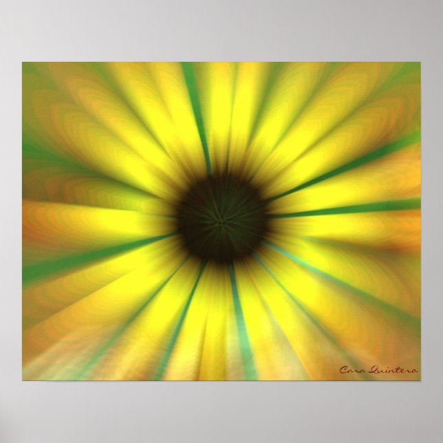 Póster Poster Trippy Sunflower (Frente)