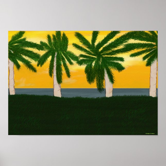 Póster Poster tropical (Frente)