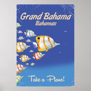 Póster Poster tropical del viaje de los pescados del