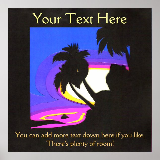 Póster Poster Tropical Sunset (Frente)