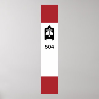 Póster Poster TTC Streetcar Stop con Ruta Personalizada #