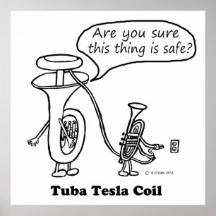 Póster Poster Tuba Tesla Coil