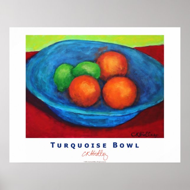 Póster Poster Turquoise Bowl (Frente)