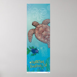 Póster Poster - Turtle Swim - Buellton.Art