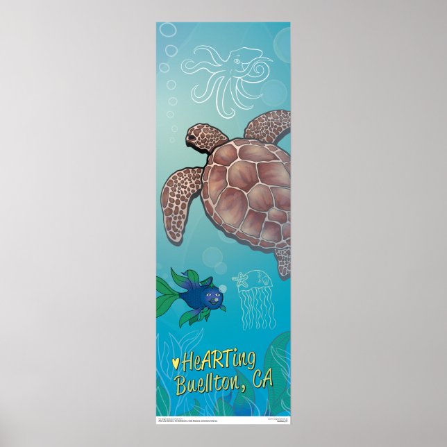 Póster Poster - Turtle Swim - Buellton.Art (Frente)