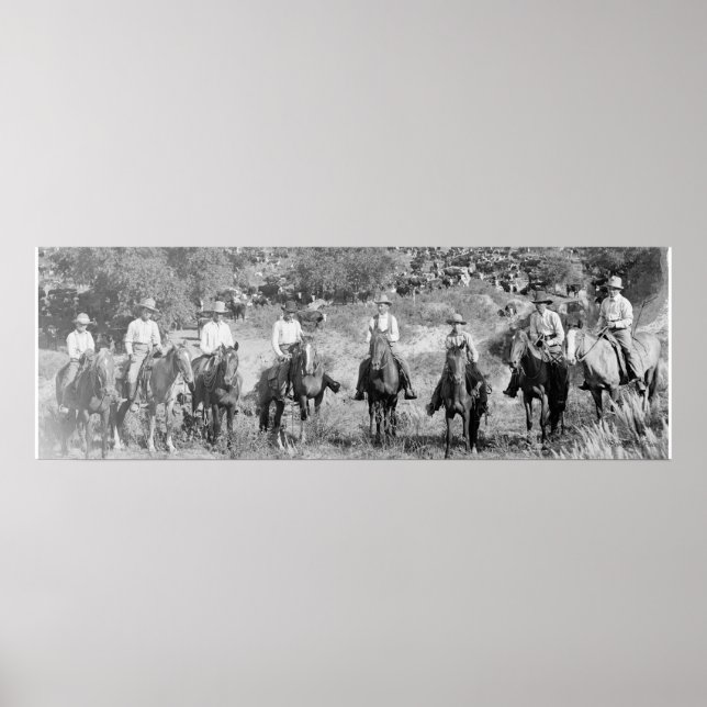 Póster poster "Un Grupo De Vaqueros De Texas" (Frente)