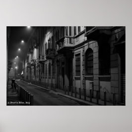 Póster Poster: Una calle en Milán, Italia