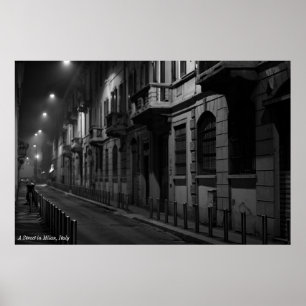 Póster Poster: Una calle en Milano, Italia