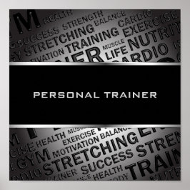 Póster Poster único de entrenador personal