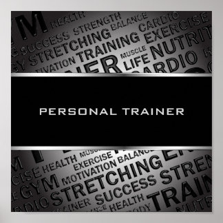 Póster Poster único de entrenador personal