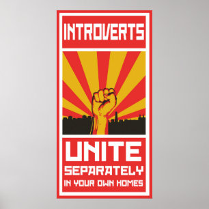 Póster Poster Unidos de introvertidos