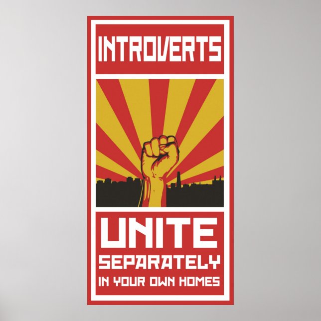 Póster Poster Unidos de introvertidos (Frente)