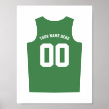 Poster uniforme de baloncesto personaliza el verde