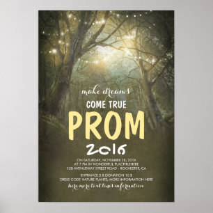 Póster Poster universitario Prom Rustic Trees Woodland