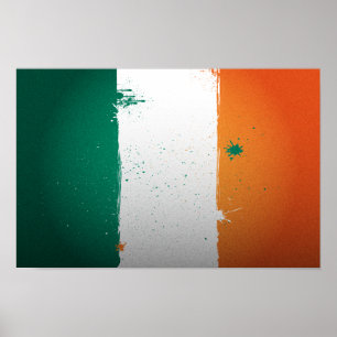 Póster Poster urbano de la bandera de Irlanda