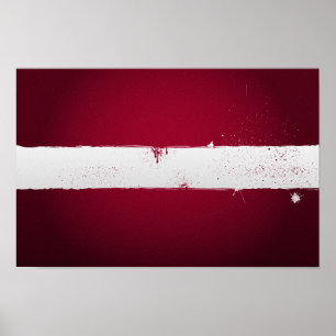 Póster Poster urbano de la bandera de Letonia