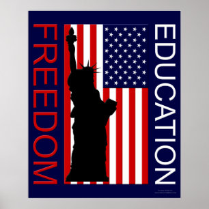 Póster Poster USA - LIBERTAD - EDUCACIÓN