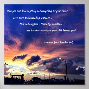 Póster Poster - usted, su niño y dios