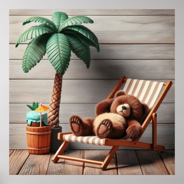 Póster Poster Vacation Teddy Bear (Frente)