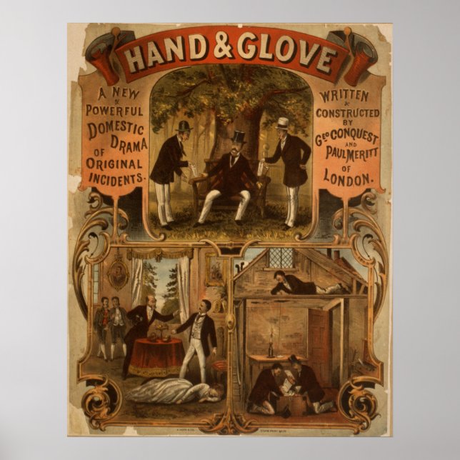 Póster Poster VAUDEVILLE de Hand & Glove DRAMA Act (Frente)