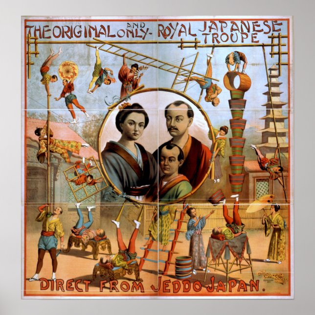 Póster Poster VAUDEVILLE de los acróbatas japoneses (Frente)