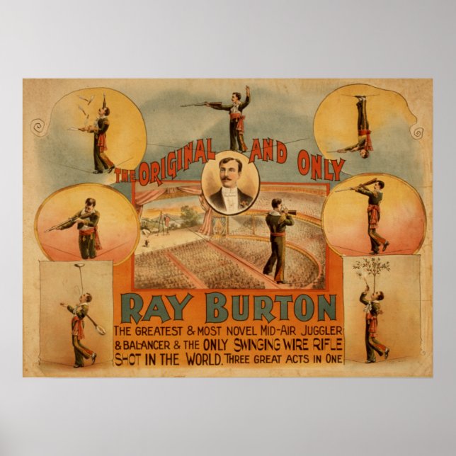 Póster POSTER VAUDEVILLE del Juggler de alta alambre de R (Frente)
