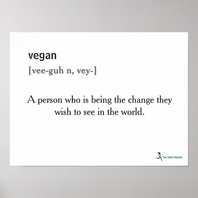 Póster Poster Vegan Definition (Frente)