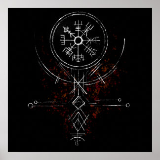 Póster Poster Vegvisir Norse Compass