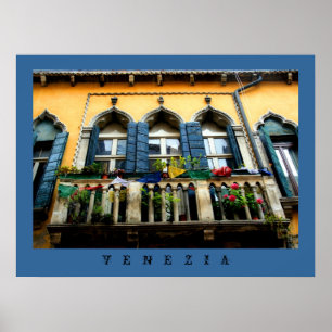 Póster Poster veneciano del balcón